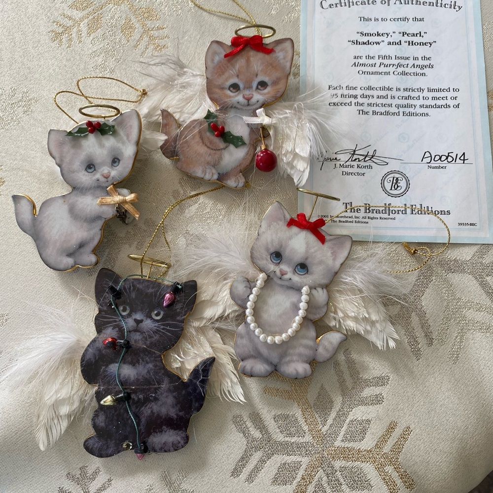 Bradford Exchange Almost Purr-fect Little Angels Ornament